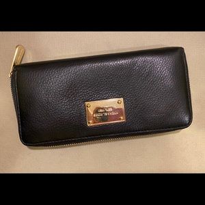 Michael Kors Black Leather Clutch Wallet
